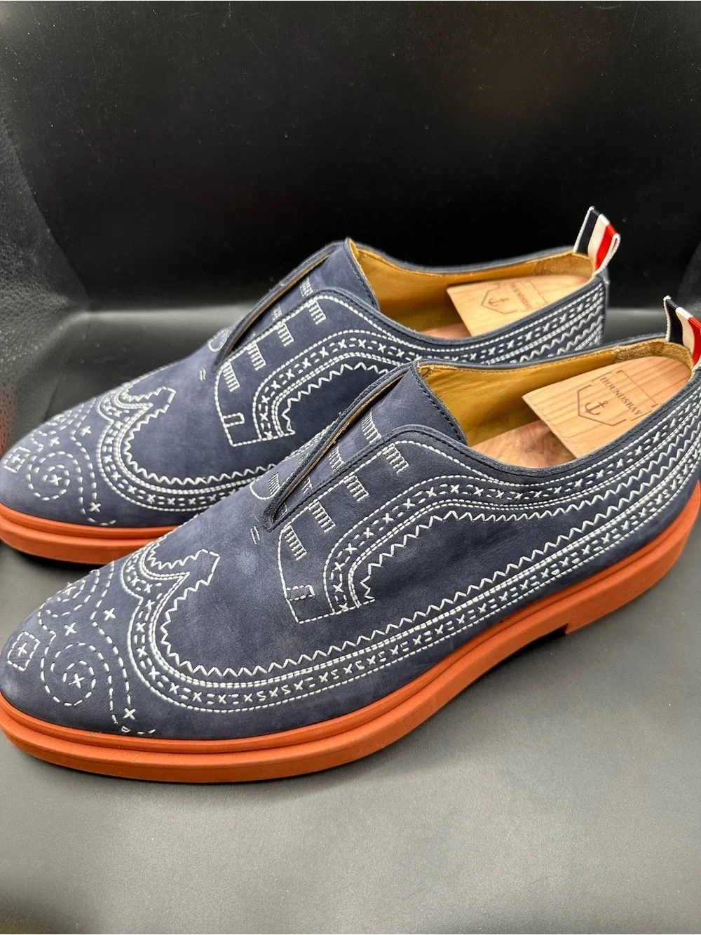 Thom Browne Stitched Laser Cut Oxfords EU45